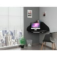 thumbnail image 4 of Bradley 2-Piece Cubicle Section Desk with Keyboard Shelf in Black, 4 of 5