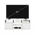 thumbnail image 3 of HomeStock Zen Zone Tv Stand For Tv Up To 70 Inch, Solid White/Black, 3 of 6