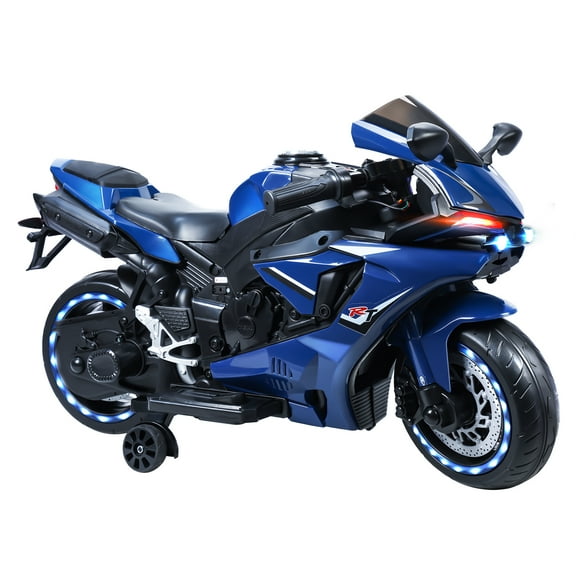 Neinkie Electric Motorcycle for Kids, Speed Up to 9mph Ride-On Motorcycle with Safety Auxiliary Wheels, Electric Dirt Bike for Children (12V Battery)