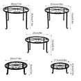 thumbnail image 3 of Clearance! Zainafacai Plant Rack Art Small Flower Rack Five Piece Set Single Layer Desktop Minimalist Floor Flower Pot Rack Balcony Living Room 5X Stand Rack Black, 3 of 8
