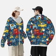 thumbnail image 4 of Fotbe Vehicles Cartoon with Funny Drivers Chaqueta con Protección Solar UPF 50+ para Hombre y Mujer, Camisa con Capucha y Bolsillos-3X-Large, 4 of 7