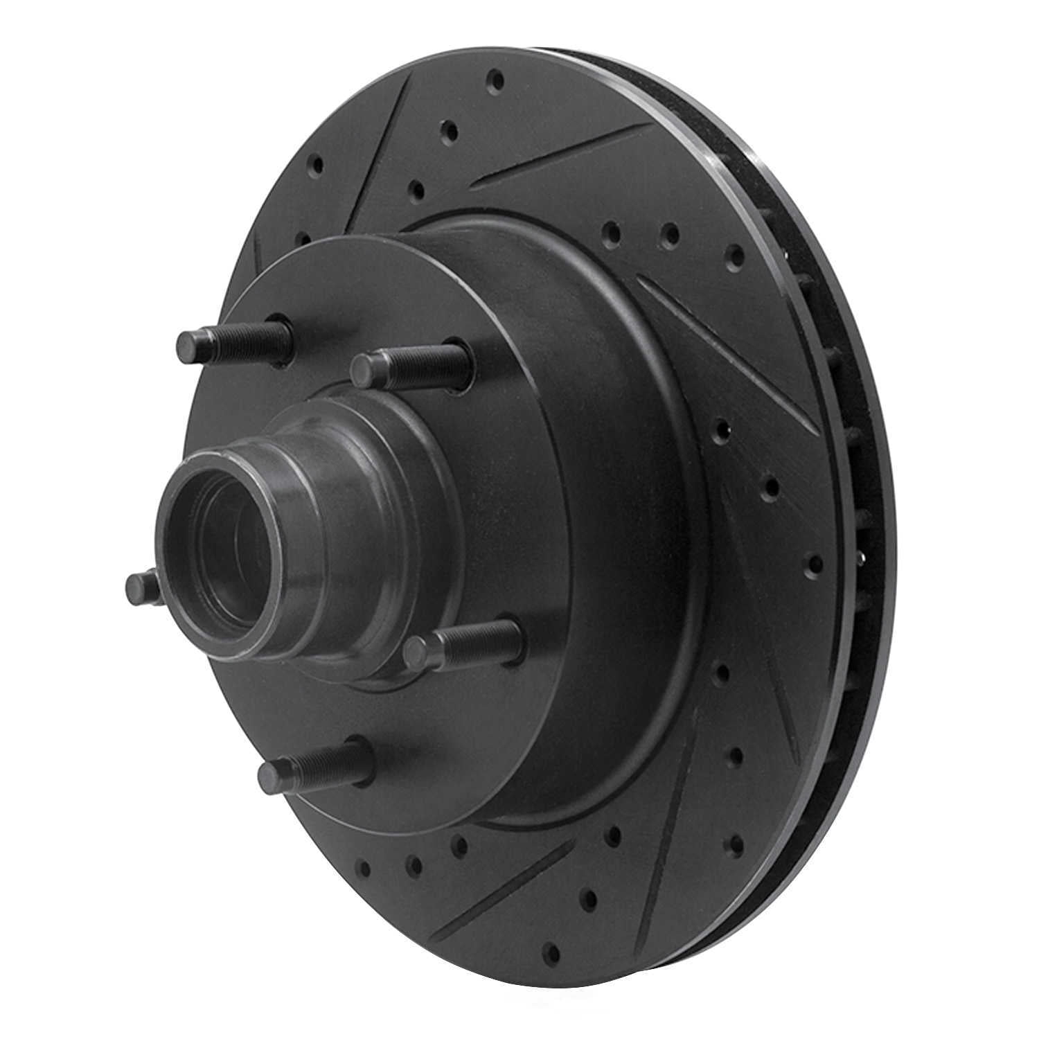 Dynamic Friction Company 633-54130L DFC Brake Rotor - Drilled And Slotted - Black