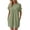 Army Green, variant on Bosfbaoi T Shirt Dresses for Women Crew Neck Rolled Short Sleeve Loose Casual Tunic Dress with Side Pockets