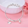 thumbnail image 3 of New 925 silver Fashion Baby Kids Girls Gift Yellow Openable Bracelets Bangle Heart Ball Jewelry, 3 of 6