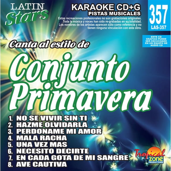 Karaoke Latin Stars 357 Conjunto Primavera CD