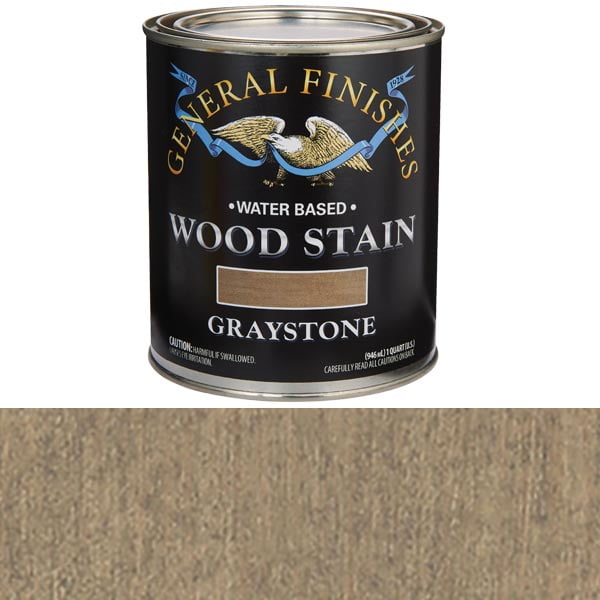 General Finishes Wood Stain, Water Based, Graystone Stain, Quart