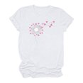 thumbnail image 6 of Herrnalise Valentines Day Shirts For Women Crewneck Pink Slim Fitted Short Sleeve T-Shirt Stretchy Bodycon Heart Prints Tee Tops Valentines Day Gifts For Her, 6 of 6