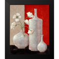 thumbnail image 2 of Kruskamp, Janet 20x24 Black Modern Framed Museum Art Print Titled - Silverleaf and Poppies II, 2 of 5