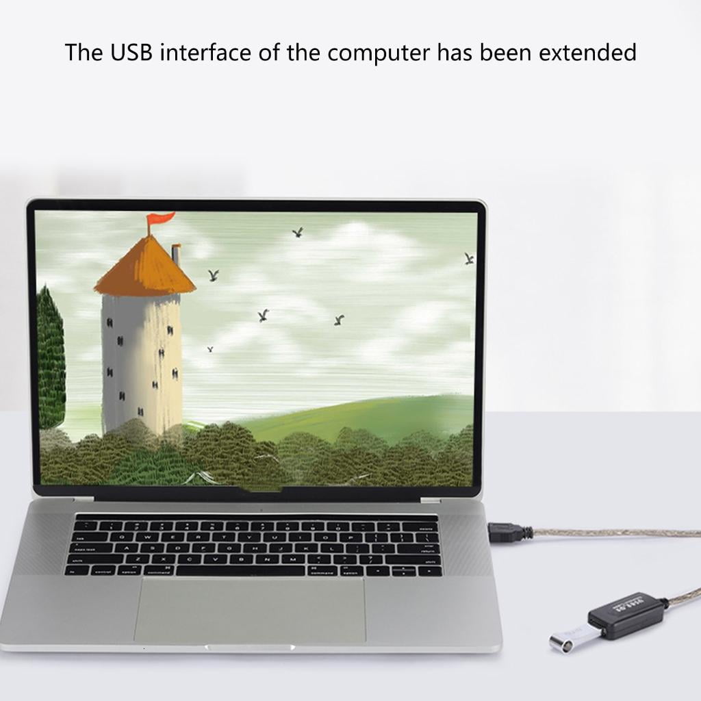 USB 2.0 Extension Cable Signal Amplifier Extender Wire Line Data Transfer Cord