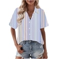 thumbnail image 2 of Summer Linen Tops for Women 2026 Fashion Sleeveless Cotton Linen Shirts Casual Button V Neck Tunic Tops Outfits, 2 of 6