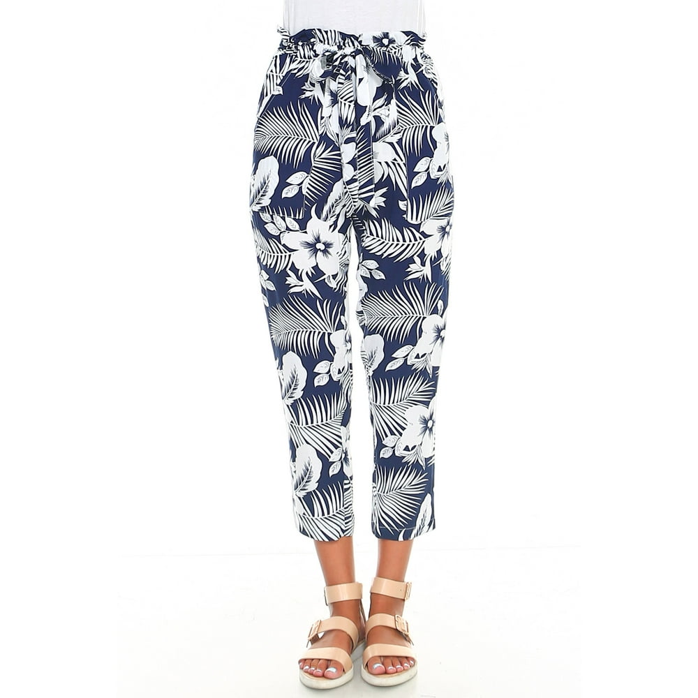 Geman - Gemans Women's Tropical/Paisley Print Capri Trouser Pants ...