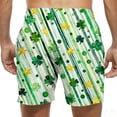 thumbnail image 5 of UVEASISHA Big and Tall Beach Shorts for Men Holiday Party Swim Trunks St Patricks Day Clover Printed Swimwear Board Shorts with Drawstring and Pockets Green 4XL, 5 of 6