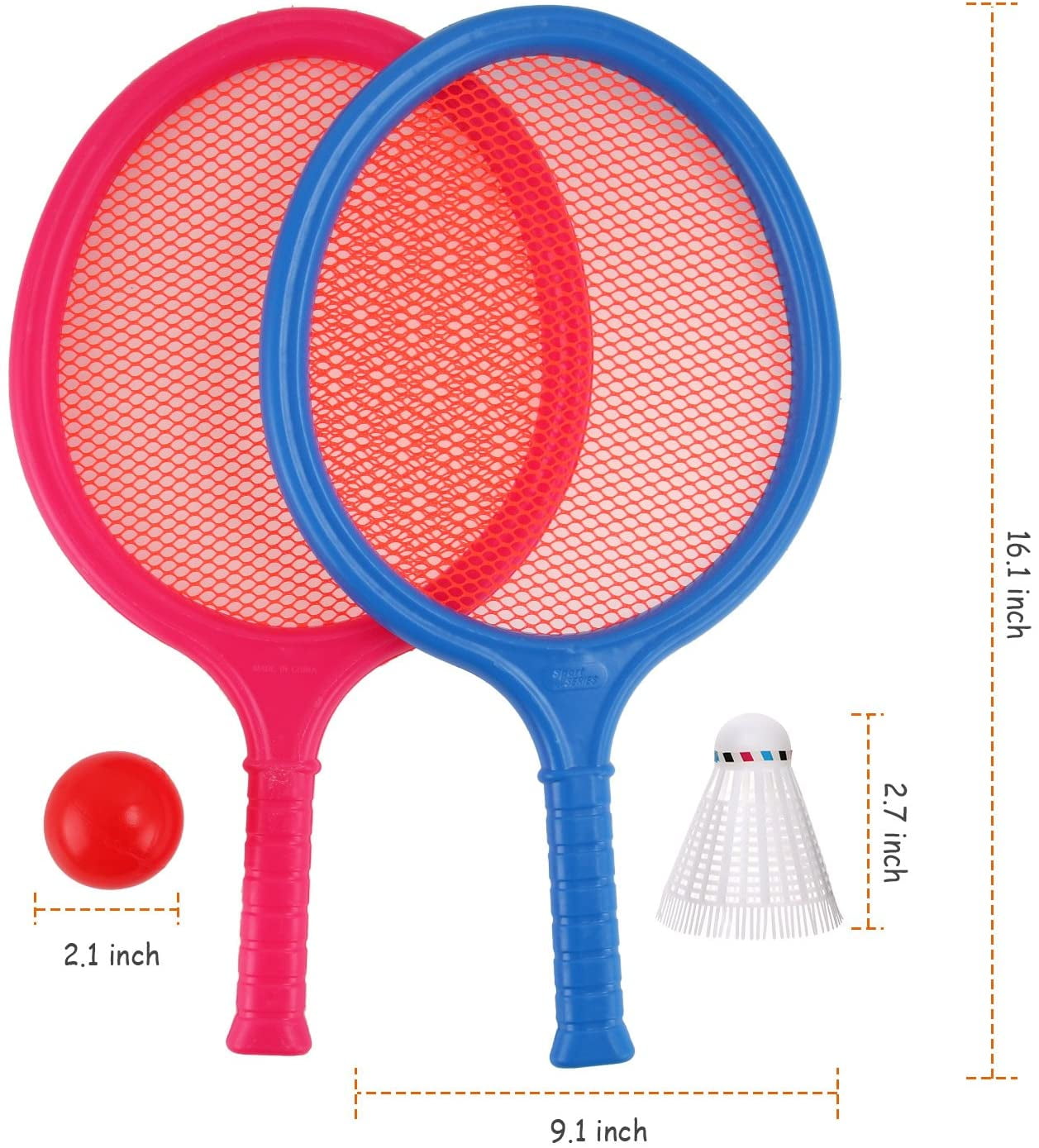 Details about   Kids Children Badminton Ball Rackets Ball Set Summer Outdoor Garden Games 