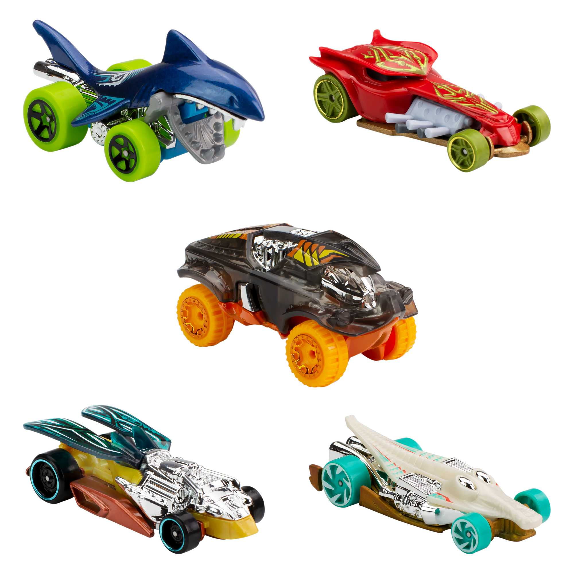 Hot Wheels 5-Car Pack of 1:64 Scale Vehicles, Collectible Toy Cars