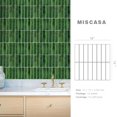 thumbnail image 3 of Miscasa Green Kitchen Peel and Stick Backsplash Tile, Removable 3D Straight Linear Desigin Self Adhesive Sticker for Kitchen, Bathroom, Living Room, RV Wall (Thicker Design, 10 Sheets), 3 of 7