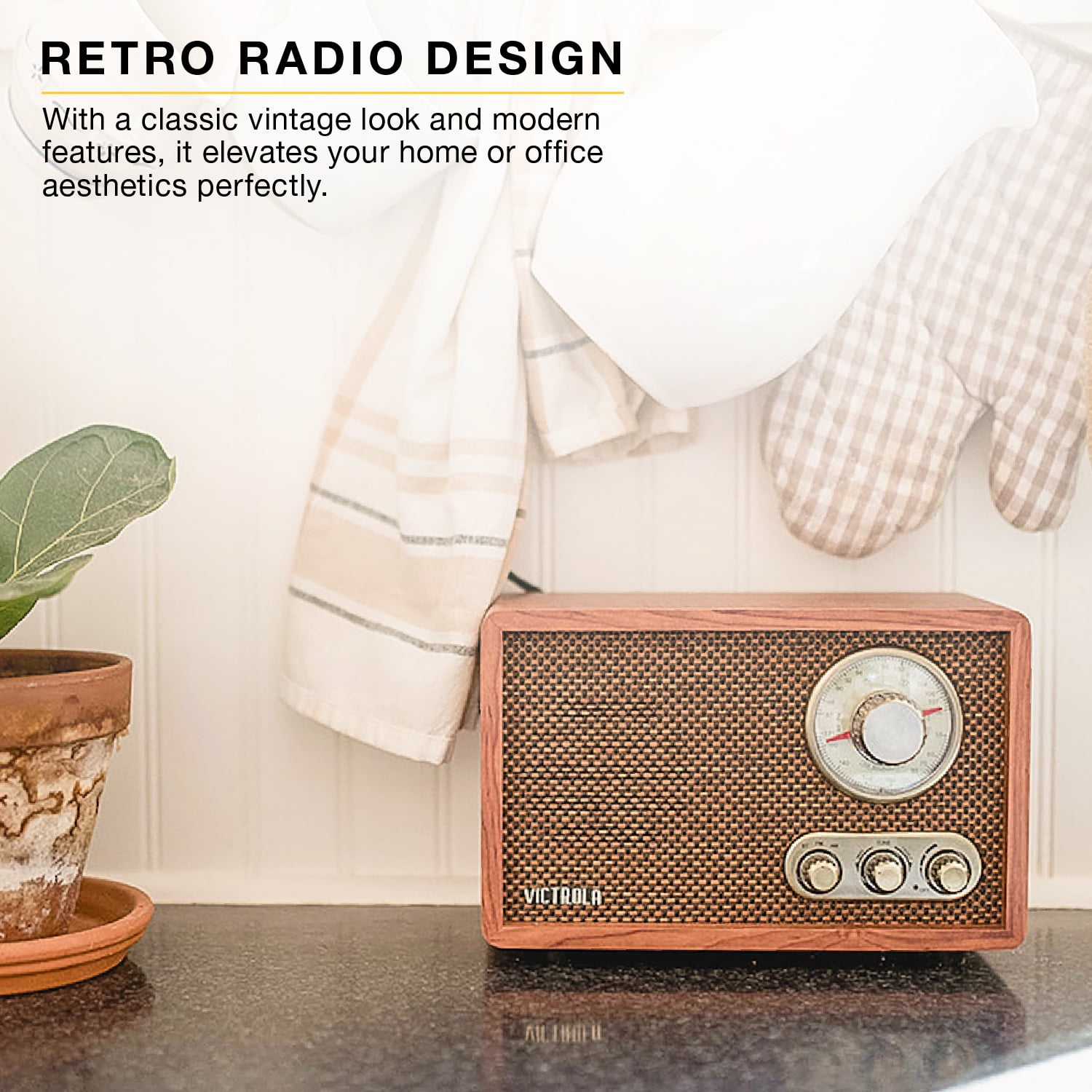 Victrola Willow Wood Bluetooth Radio