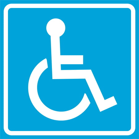 Handicap Disabled Blue Notice Road Street Parking Lot Signs Commercial Plastic 12x12 Square