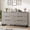 7 Drawer-Grey, variant on 7 Drawer Dresser, 55" Wide Wooden Storage Chest, Freestanding Horizontal Cabinet with Waterproof Top for Bedroom, Living Room, Entryway