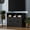 Black, variant on Chest of Drawers with Open Cube, 4 Drawers Dresser, Fabric PU Closet Drawer Dresser Large Organizer for Bedroom, White