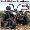 thumbnail image 5 of TOYBSNR 24V Kids ATV, 2-Seater 4WD Ride on Toys for Big Kids Ages 5-14, XXXL Powered Ride on Electric Car, 4 Wheeler with EVA Tires, Bluetooth, Music, Spring Suspension, Max 7.5MPH, Black, 5 of 8