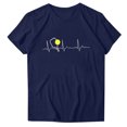 thumbnail image 2 of Pntutb Hauts Courts pour Femmes Liquidation Mode pour Femmes Imprimé Manches Courtes Blouse Ample Drôle Col Rond T-Shirt Hauts, 2 of 3