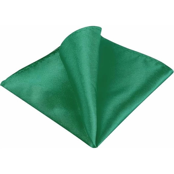 Men's Pocket Squares Handkerchiefs Solid Color for Wedding Party Dark Green