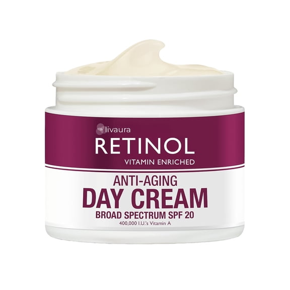 Retinol Skincare LdeL Cosmetics Day Cream Broad Spectrum SPF 20 Moisturizes & Reduces Look of Fine Lines – Provides Protection From Daily Sun Exposure - 1.7 Oz.