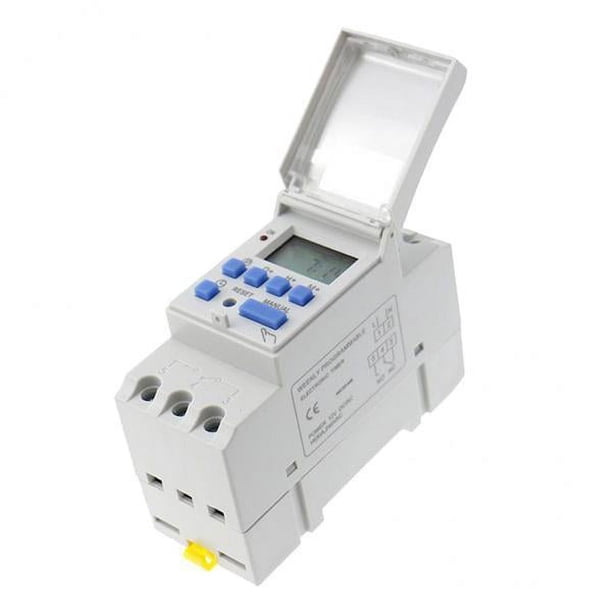 Interruptor Temporizador Programable LCD Semanal De Carril DIN 2xDC 12V Sunnimix Temporizador digital programable
