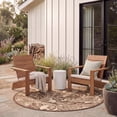 thumbnail image 3 of Safavieh Courtyard Connie Floral Indoor/Outdoor Area Rug, Natural/Chocolate, 5'3" x 5'3" Round, 3 of 9