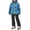 Black C, variant on 2 Piece Set Snowsuit Hooded Waterproof Thicken Snow Jacket and Snow Pants Snowboard Ski Suit Windproof Winter Outfits Girls' Clothing Sets