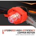 thumbnail image 3 of DAKIMOE Mini Chainsaw Cordless Electric Saw 24V 1 Battery Chain Length 4", Orange, 3 of 6