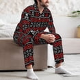 thumbnail image 7 of Fotbe Vintage Maple Leaf with Skull Pattern Pattern Long Sleeve Pajama Set for Men,Sleepwear Set,2-piece Loungewear Set,Soft PJs Comfy Nightwear with Pockets-XX-Large, 7 of 7