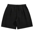 thumbnail image 5 of Men's Cotton 5/7 Inseam Shorts Casual Classic Fit Elastic Waistband Summer Twill Chino Golf Dress Short Black, 5 of 5