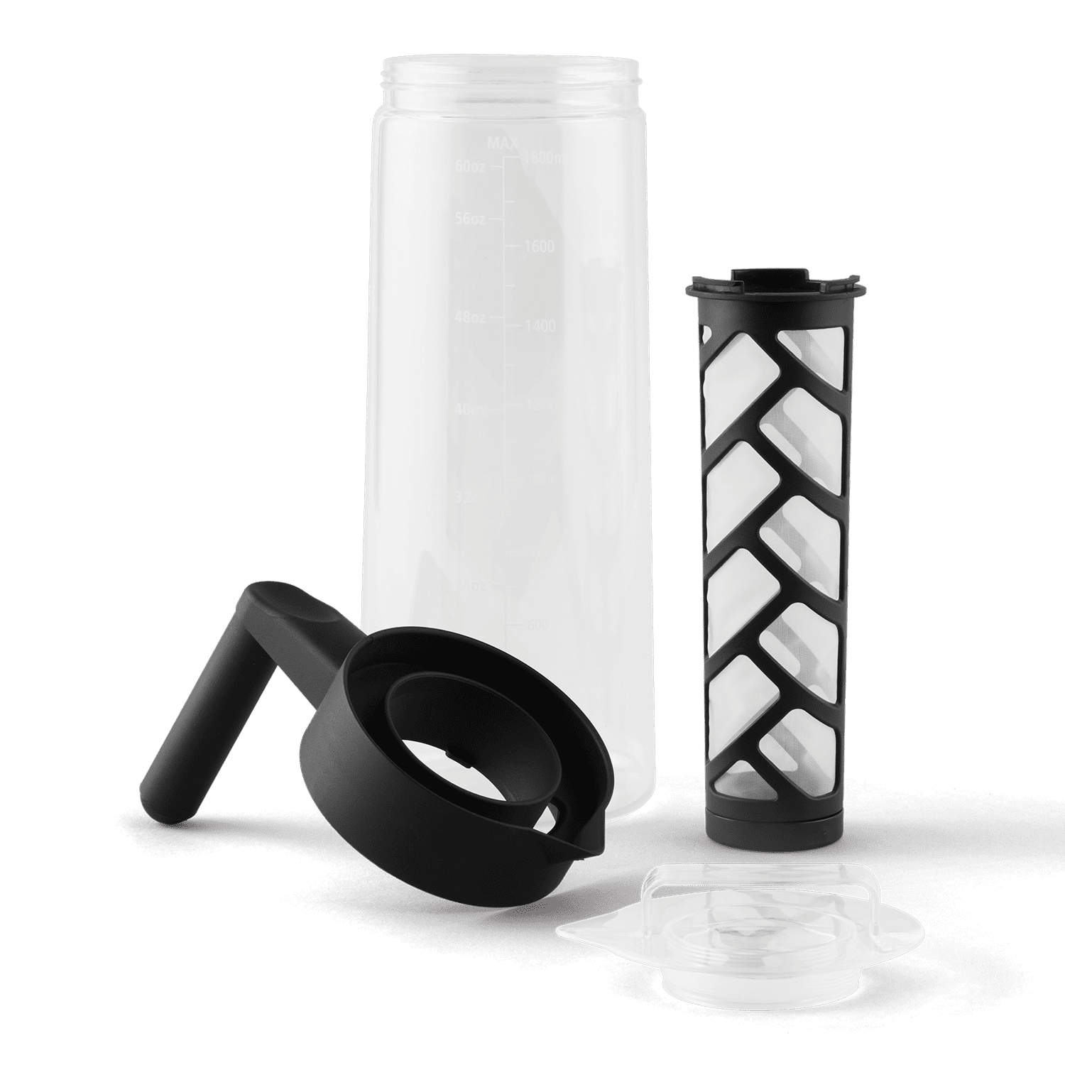 Mainstays 1.8L Cold Brew Concentrate Pitcher, Glass, Mesh Filter, Model: MS8500778514-05