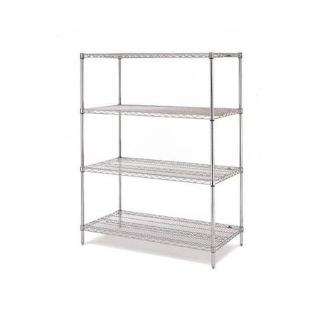 - Olympic 24 in. Deep 4-Shelf Starter Unit - Chrome (24 in. W x 54 in. H)