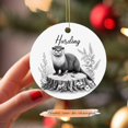 thumbnail image 2 of Customized Monkey Ornament Holiday Christmas, Personalized Monkey Lover Gift with Name, Monkey Christmas Pencil Drawing Ornament Present for Men Women, Custom Name Monkey Xmas Ornament Decor TcTz57, 2 of 6