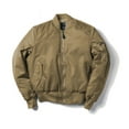 thumbnail image 1 of DAFEILI Military MA1 Nylon Padded Windproof Winter White Men Bomber Jacket Quilted Flight Jacket Unisex, 1 of 5