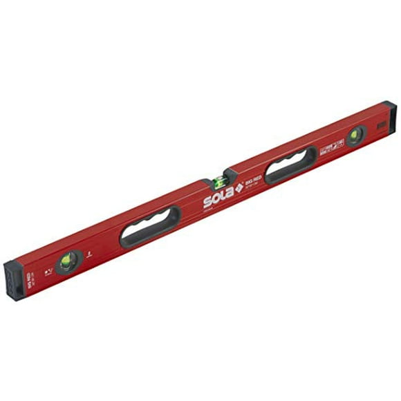 SOLA LSB32 Big Red Aluminum Box Beam Level with 3 60% Magnified Vials, 32-Inch