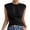 Black22, variant on Womens Workout Tops Crew Neck Cap Sleeve Front Cross Twist Wrap Sleeveless Top,Slim Fit Ruched Waist Curved Hem Casual Tee, Elegant Daily Blouse Womens T Shirts