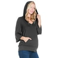 thumbnail image 2 of 24seven Comfort Apparel Oversized Maternity Fashion Hoodie Top, 2 of 4