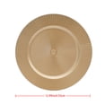 thumbnail image 2 of Caxkun 13 Inch Gold Plastic Charger Plates Round Ray Pattern Chargers for Dinner Plates Supplies for All Holidays and Parties Set of 12, 2 of 5