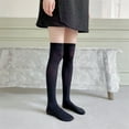 thumbnail image 4 of Bas Aguichant en Dentelle pour Femmes Chaussettes Genou Anti-Accrocs Collants Résille Boîte de Nuit Fête Fleur Filet Creux Bas de Compression 20 OPP Carte, 4 of 6