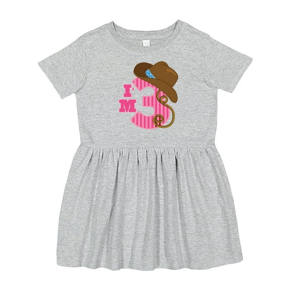 Inktastic 3rd Birthday 3 Year Old Cowgirl Girls Toddler Dress