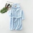 thumbnail image 3 of XEGLSBU Boys Pajamas Size 6T Kids Baby Boys Girls Hooded Warm Flannel Towel Robe Bathrobe Soft Pajamas Sleepwear Boys Pajamas Blue-B Size 2-3 Years, 3 of 3