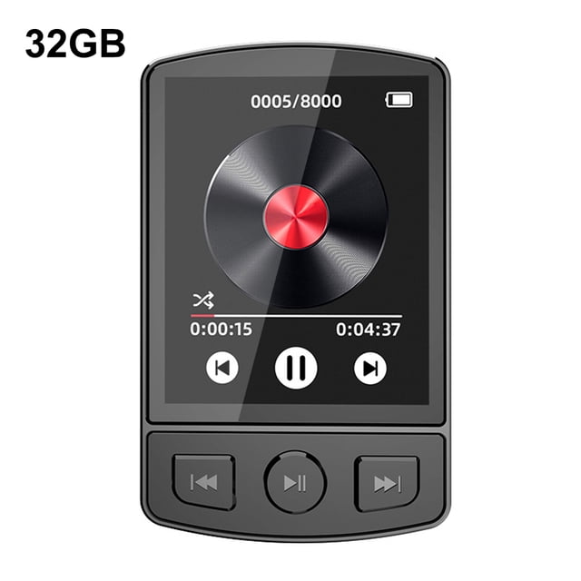 Mini Music Player Portable Sport Clip Walkman MP3 Hifi Compatible Con Dientes 5.2 Botón 1.8 Pulgadas Pantalla para Deporte Running Blue