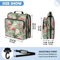 thumbnail image 3 of Zipper Binder with Shoulder Strap 2 inch 3 Ring Waterproof File Folder Organizer Bag 500 Sheet Flamingo Tropical Leaves Pattern, 3 of 8