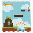 thumbnail image 3 of Ambesonne Video Games Shower Curtain, Arcade Knight 9 's, 69"Wx84"L, Multicolor, 3 of 3