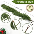 thumbnail image 4 of 2 Pcs 6 Ft Christmas Garland,Artificial Norfolk Pine Garlands,Real Touch Winter Pine Garland,Green Artificial Greenery Garland for Table,Mantle,Wall,Indoor,Outdoor Christmas Decorations（Green）, 4 of 9