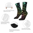 thumbnail image 3 of Pofeuu Rainbow Glitter Print Crew Socks, Adult Running Hiking Socks for Youth and Adult, 3 of 6