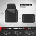 thumbnail image 4 of Motor Trend Alfombrillas De Coche Impermeables Alfombrillas De Coche De Ajuste Universal Con Almohadilla Para El Talón Del Conductor Alfombrillas De Cuero Para Coche Para Suv Van Sedan Truck Alfombril, 4 of 5